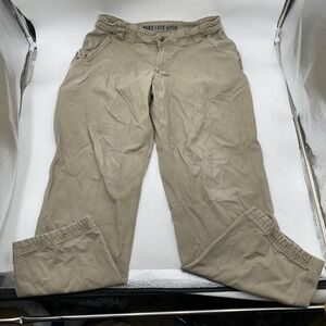 Duluth Trading Co Flex Fire Hose Canvas Work Pants Tan Khaki 34x32 Relaxed Fit